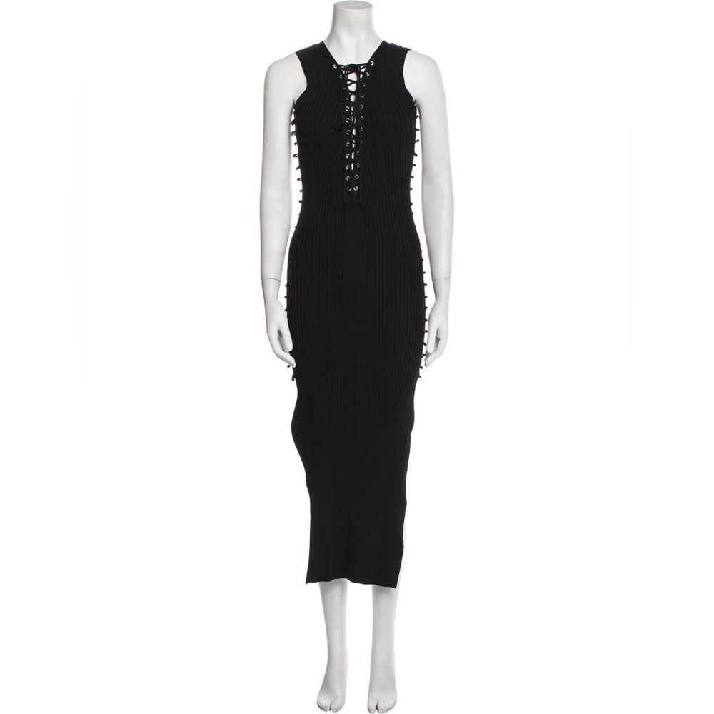 David Koma Scoop Neck Long Dress